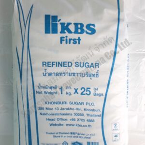น้ำตาลทรายขาวบริสุทธิ์ ตรา KBS ขนาด 1 กิโลกรัม x 25 ถุง